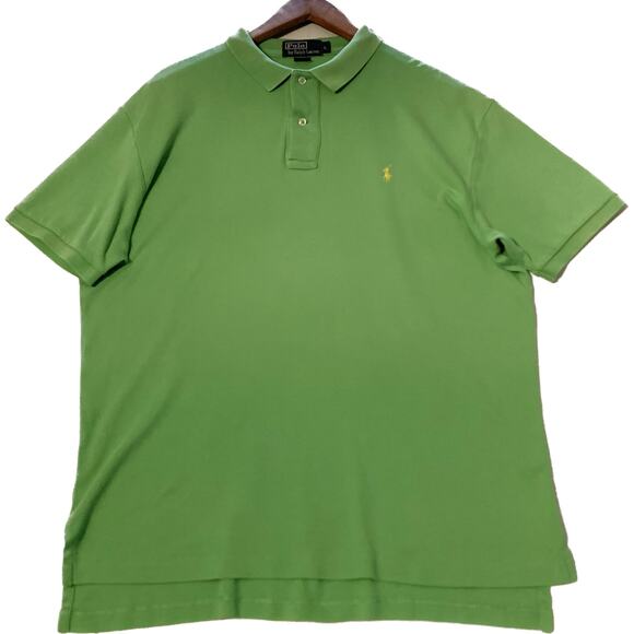 POLO BY RALPH LAUREN Men’s Green 2 Button Classic Fit Solid Cotton Polo Shirt Lg - Picture 1 of 12